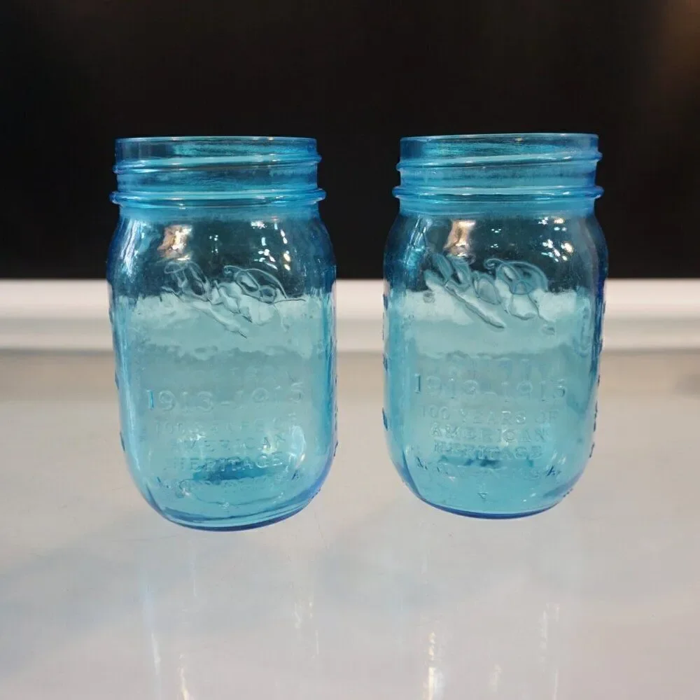 Vintage Glass Jars Bottles Retro Kitchen Decor Ball Wheaton Ardagh Lot of 9